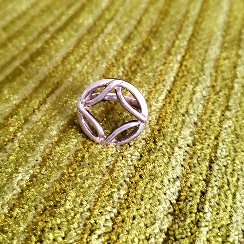 Statement Vintage Sterling silver 925 Ring Unisex Style Star Comp. Circle  Sz 8